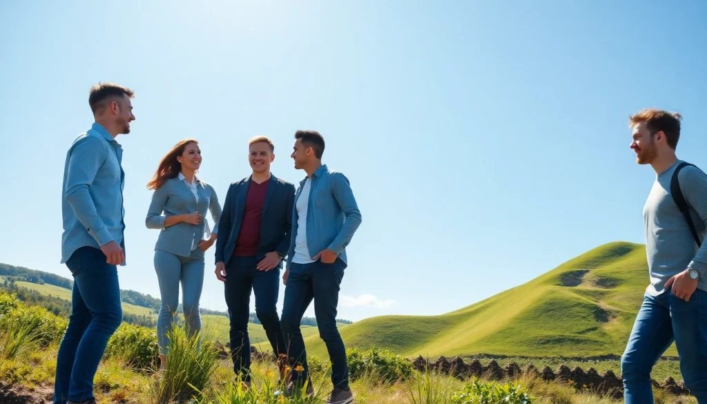 Un style de vie actif se manifeste par des amis profitant du plein air et de la nature.