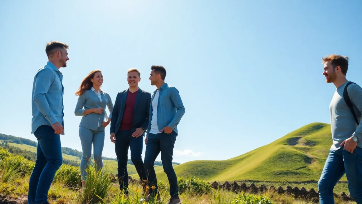 Un style de vie actif se manifeste par des amis profitant du plein air et de la nature.