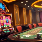 Experience thrilling gameplay at DRAGON222 with vibrant slot machines and poker tables.