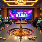 Engaging scene at Nhà cái BL555 casino with players enjoying roulette and slot machines.