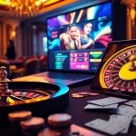 Engaging scene of casino en ligne crypto showcasing vibrant online gambling elements.
