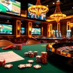 High-stakes action in paris sportifs crypto with vibrant sports betting scenes and luxurious casino elements.