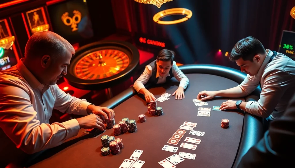 Engage in high-stakes poker at https://68vip.plus/ with vibrant chips and a thrilling casino atmosphere.
