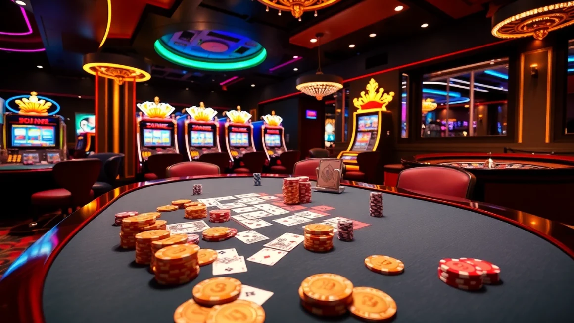 Exciting casino en ligne crypto scene with vibrant colors and impressive gaming elements.