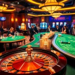 Players enjoying games at RR88 online casino with enticing visuals of roulette and poker.